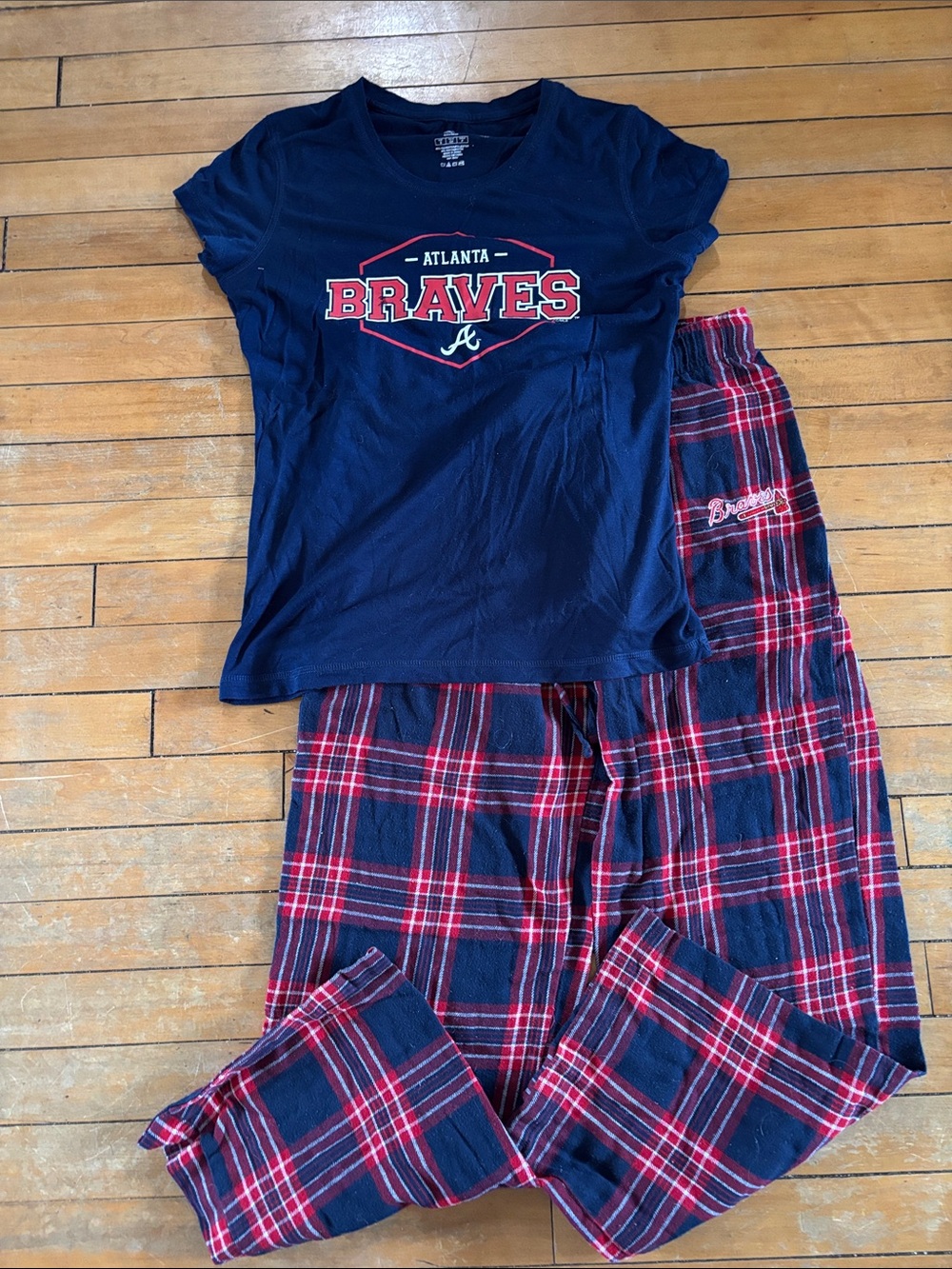 Atlanta Braves flannel 2 Piece Pajama Set